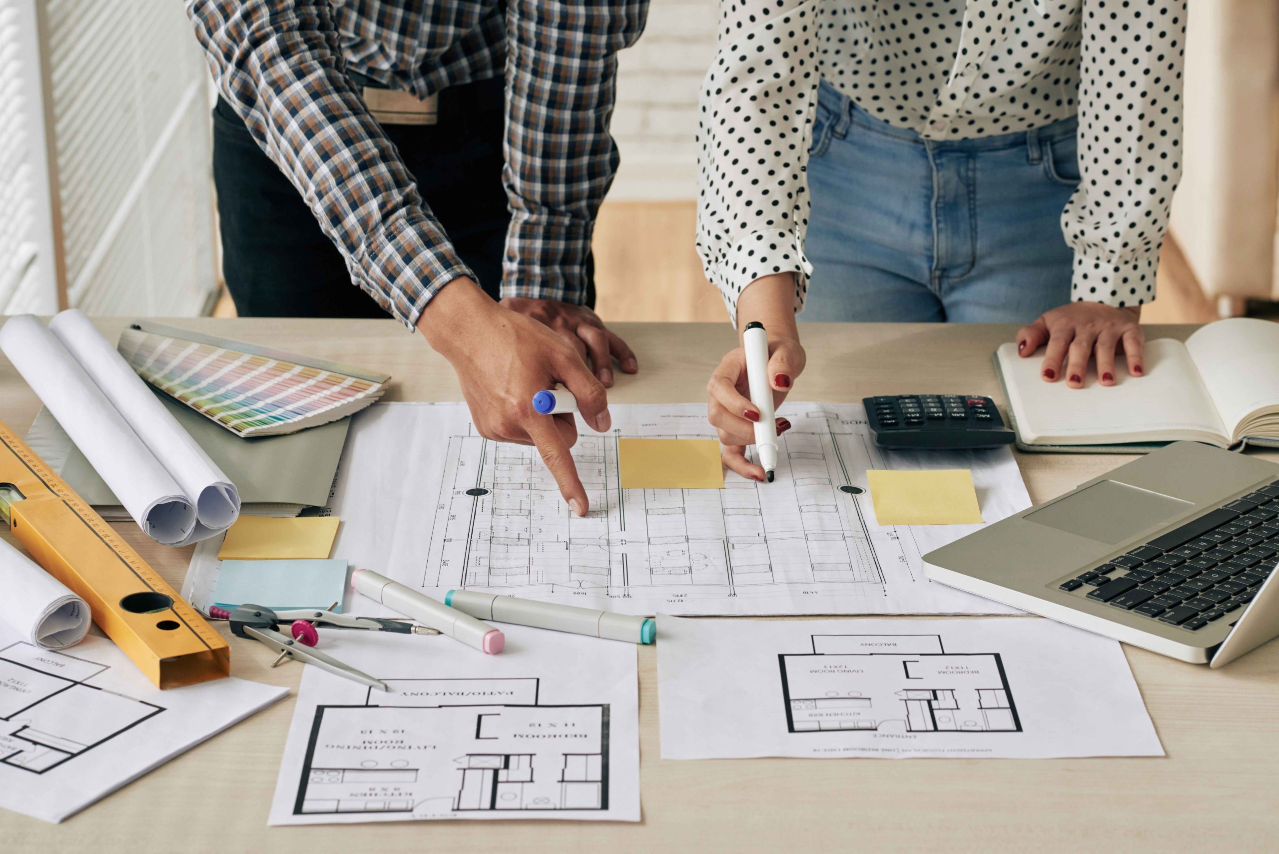discussing-blueprint - Serenity Sliding Door Systems